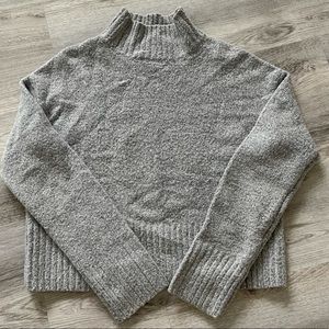 Cozy grey turtleneck sweater